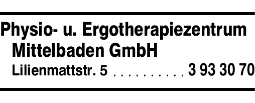 Anzeige Physio- und Ergotherapiezentrum Mittelbaden GmbH