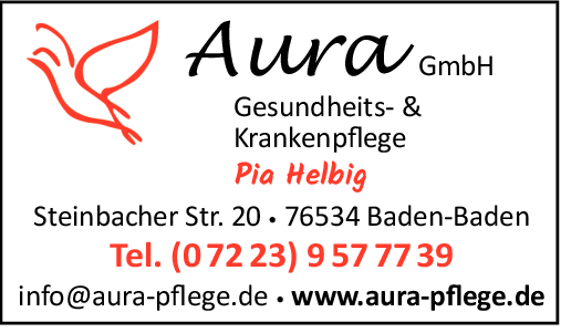 Anzeige Aura GmbH Gesundheits- & Krankenpflege