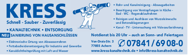 Anzeige Kress GmbH Kanaltechnik