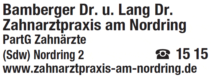 Kundenbild groß 1 Bamberger Dr. u. Lang Dr. Zahnarztpraxis am Nordring PartG Zahnärzte