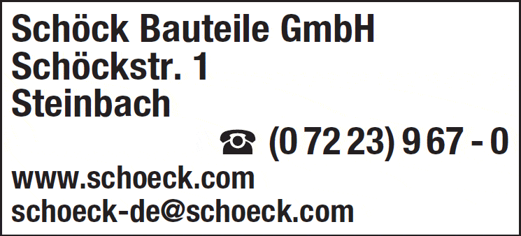 Kundenbild groß 1 Schöck Bauteile GmbH