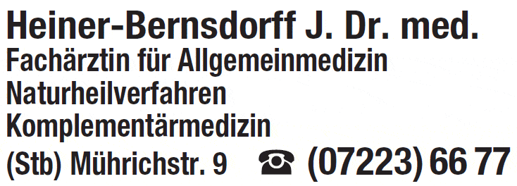 Kundenbild groß 1 Heiner-Bernsdorff Johanna Dr.med. Fachärztin für Allgemeinmedizin