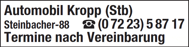 Kundenbild groß 1 Kropp Willy Kfz-Reparaturwerkstatt