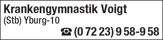 Kundenbild groß 1 Voigt Ursula Krankengymnastik