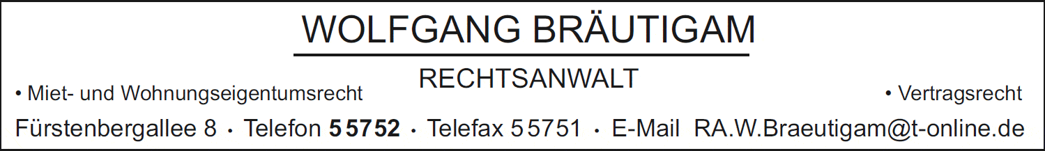Kundenbild groß 1 Bräutigam Wolfgang Rechtsanwalt