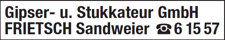 Kundenbild groß 1 Frietsch Gipser-u. Stukkateur GmbH Gipserfachbetrieb