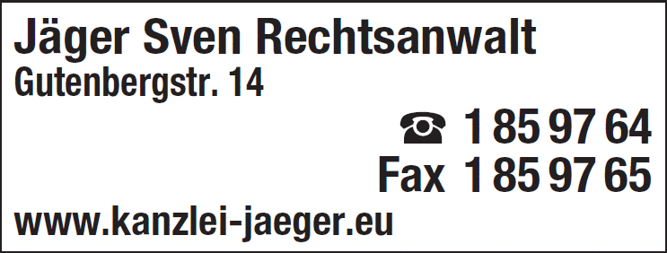 Kundenbild groß 1 Jäger Sven Rechtsanwalt