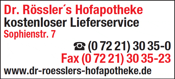 Kundenbild groß 1 Dr. Rösslers Hofapotheke