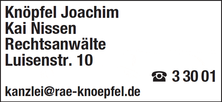 Kundenbild groß 1 Knöpfel Joachim Rechtsanwaltskanzlei