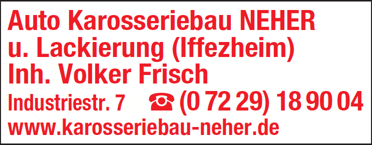 Kundenbild groß 1 Neher Karosseriebau Lackierung, Inh. Volker Frisch