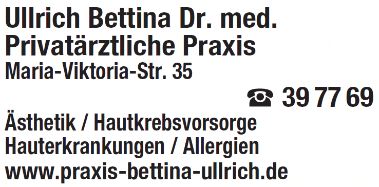 Kundenbild groß 1 Ullrich Bettina Dr. med. Hautarztpraxis Privatpraxis