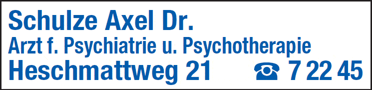 Kundenbild groß 1 Schulze Axel Dr. Arzt für Psychiatrie Psychotherapie