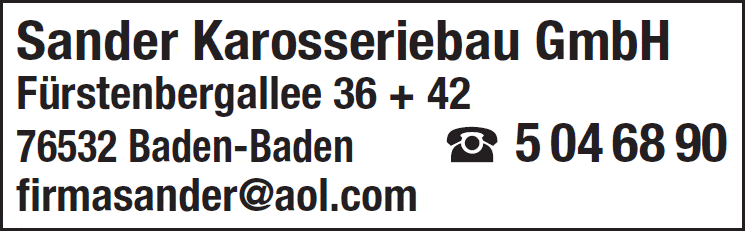 Kundenbild groß 1 Sander Karosseriebau GmbH