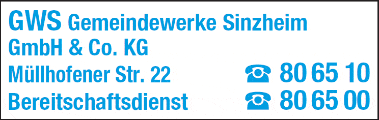 Kundenbild groß 1 GWS Gemeindewerke Sinzheim GmbH & Co. KG