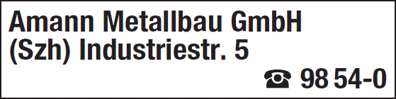 Kundenbild groß 1 Amann Metallbau GmbH Metallbauarbeiten