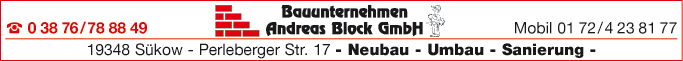 Anzeige Andreas Block GmbH