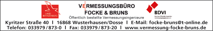 Anzeige Vermessungsbüro Focke & Bruns Öffentlich bestellte Vermessungsingenieure