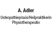 Kundenlogo Adler Osteopathiepraxis / Heilpraktikerin / Physiotherapeutin