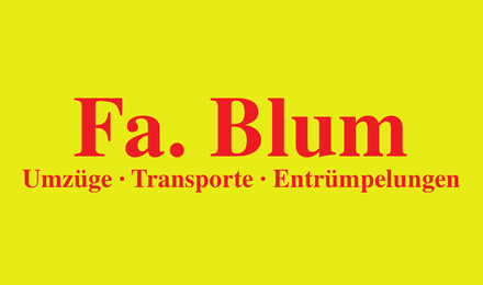 Kundenlogo von Firma Blum - Umzüge - Transporte - Entrümpelungen