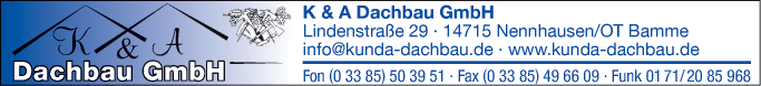 Anzeige K & A Dachbau GmbH