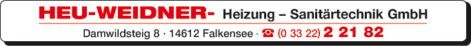 Anzeige Heu - Weidner Heizung-Sanitärtechnik GmbH
