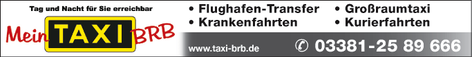 Anzeige mein-taxi-brandenburg/havel GmbH