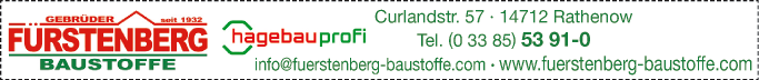 Anzeige Baustoffe Fürstenberg