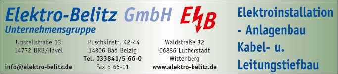Anzeige Elektro Belitz GmbH Kabel- und Leitungstiefbau