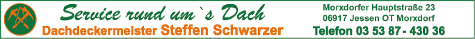 Anzeige Dachdeckerei Schwarzer GmbH