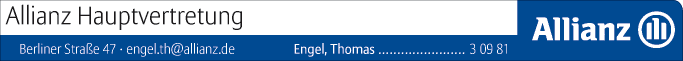 Anzeige Allianz Hauptvertretung Thomas Engel