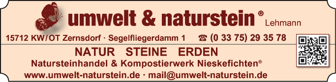 Anzeige Umwelt & Naturstein Lehmann