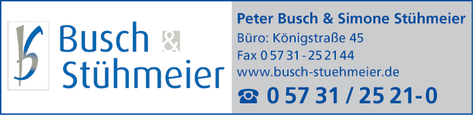 Anzeige Busch & Stühmeier Steuerberater PartG