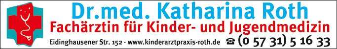 Anzeige Roth Katharina Dr. med. Fachärztin für Kinder- und Jugendmedizin