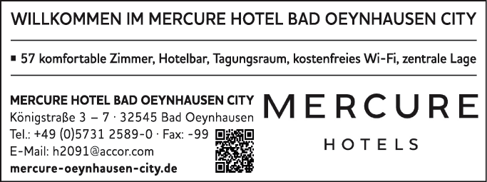 Anzeige Mercure Hotel Bad Oeynhausen City