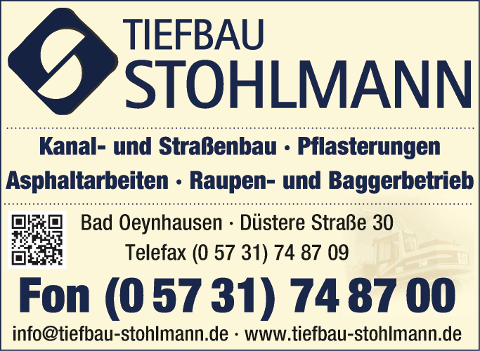 Anzeige Stohlmann Tiefbau