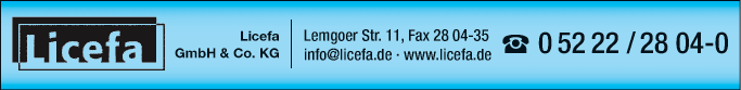 Anzeige Licefa GmbH & Co. KG