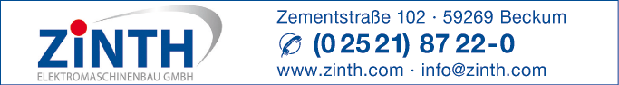 Anzeige Zinth Elektromaschinenbau GmbH