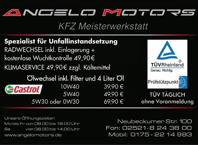 Anzeige Angelo Motors