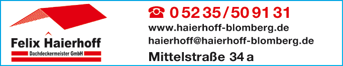 Anzeige Felix Haierhoff Dachdeckermeister GmbH