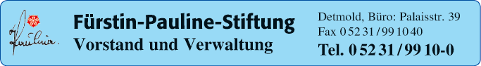 Anzeige Fürstin-Pauline-Stiftung