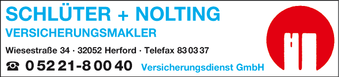 Anzeige Schlüter & Nolting Versicherungen
