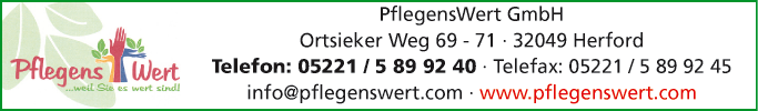 Anzeige PflegensWert GmbH