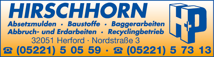 Anzeige HP Hirschhorn GmbH & Co. KG Absetzmulden