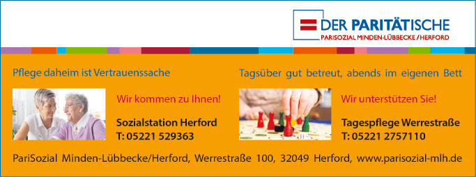 Anzeige Sozialstation Herford, PariSozial Minden-Lübbecke/Herford