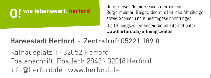 Anzeige Hansestadt Herford