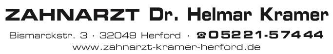 Anzeige ZAHNARZT Dr. Helmar Kramer