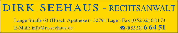 Anzeige Seehaus Dirk