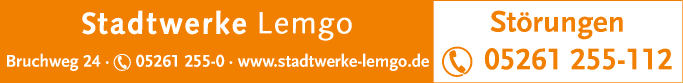 Anzeige Stadtwerke Lemgo