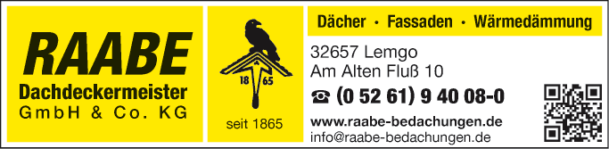 Anzeige Raabe Dachdeckermeister GmbH & Co. KG