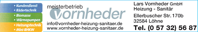 Anzeige Meisterbetrieb Vornheder Heizung - Sanitär